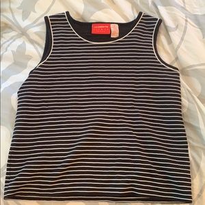 Black and white striped tank